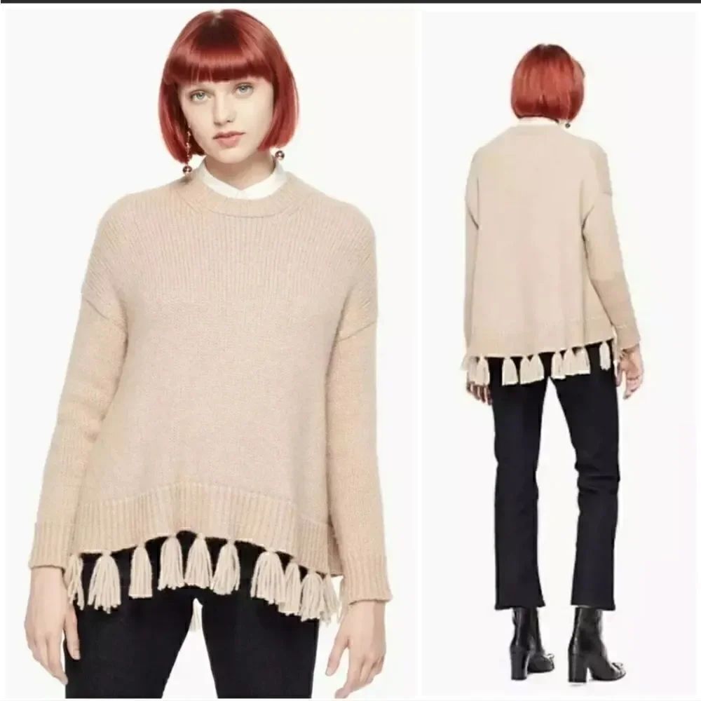 Kate Spade Broome Street | Alpaca Knit Tassle Sweater